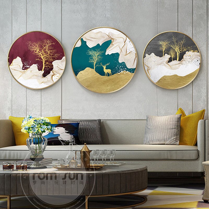 Abstract watercolor circle Wall Art - Little Eudora