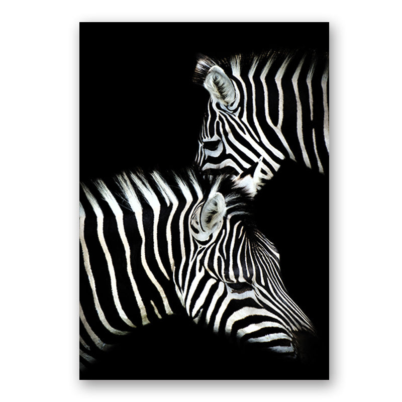 Wildlife Africa Wild Animals Black White Wall Art - Little Eudora