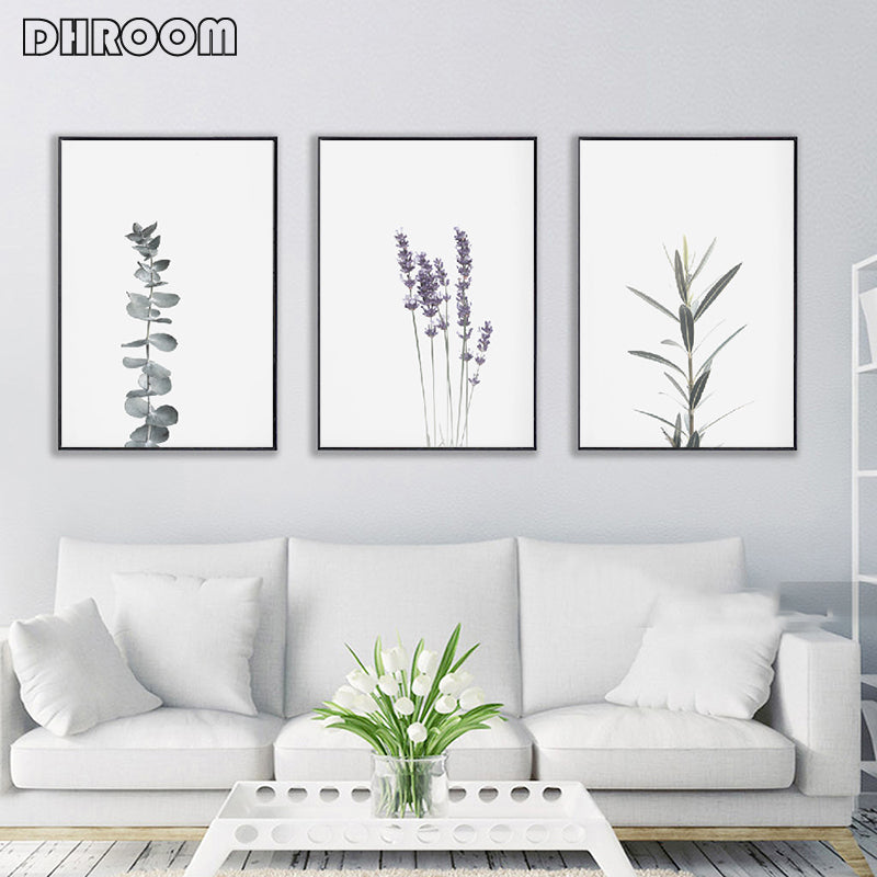 Watercolour Lavender Plant Wall Art - Little Eudora