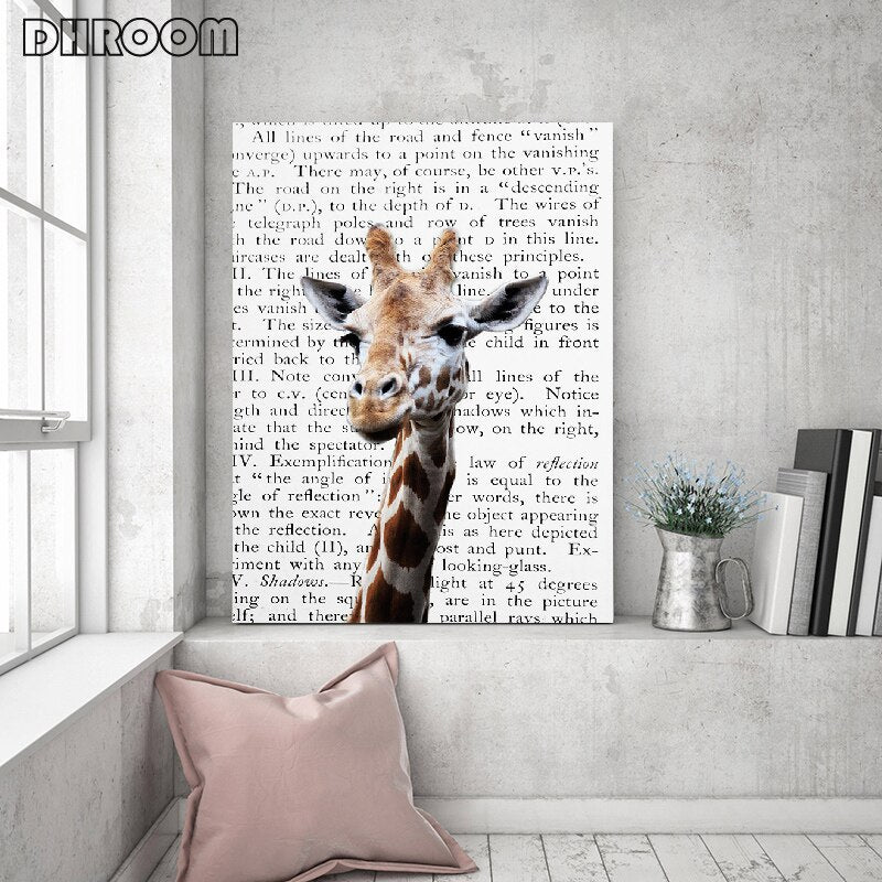 Giraffe Bubble Gum Poster Prints - Little Eudora