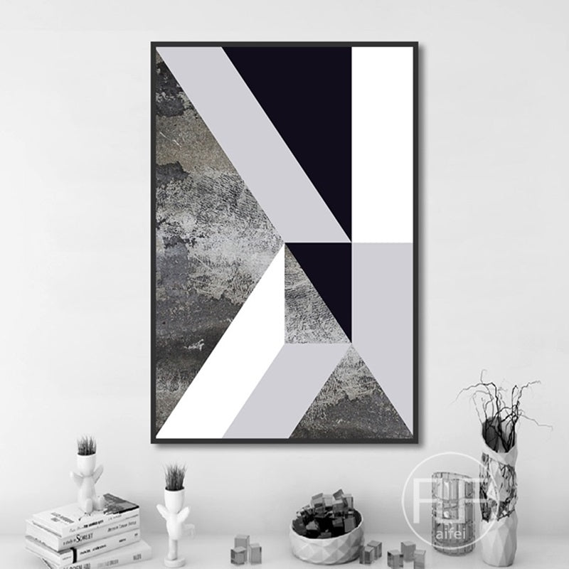 Abstract Geometric Canvas Wall Art - Little Eudora