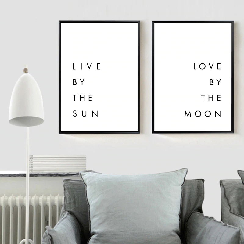 Black and White Live By The Sun Love By The Moon - Little Eudora