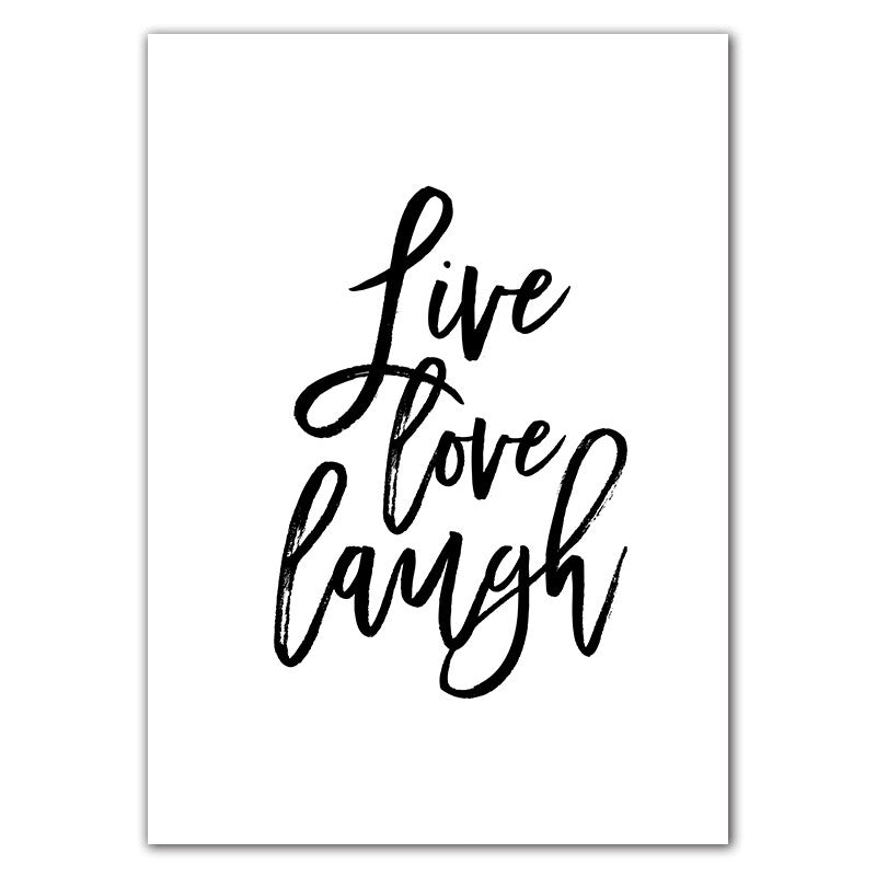 Live Love Laugh Inspiring Quotes Wall Art - Little Eudora