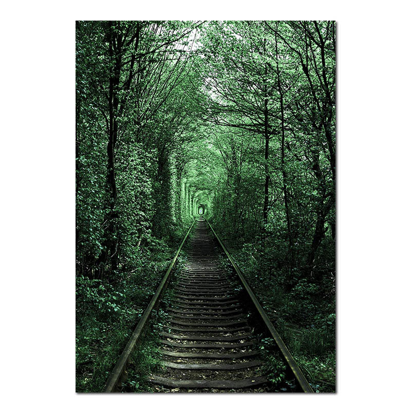 Scandinavian Natural Scenery Poster Nordic Print Forest Wall Art