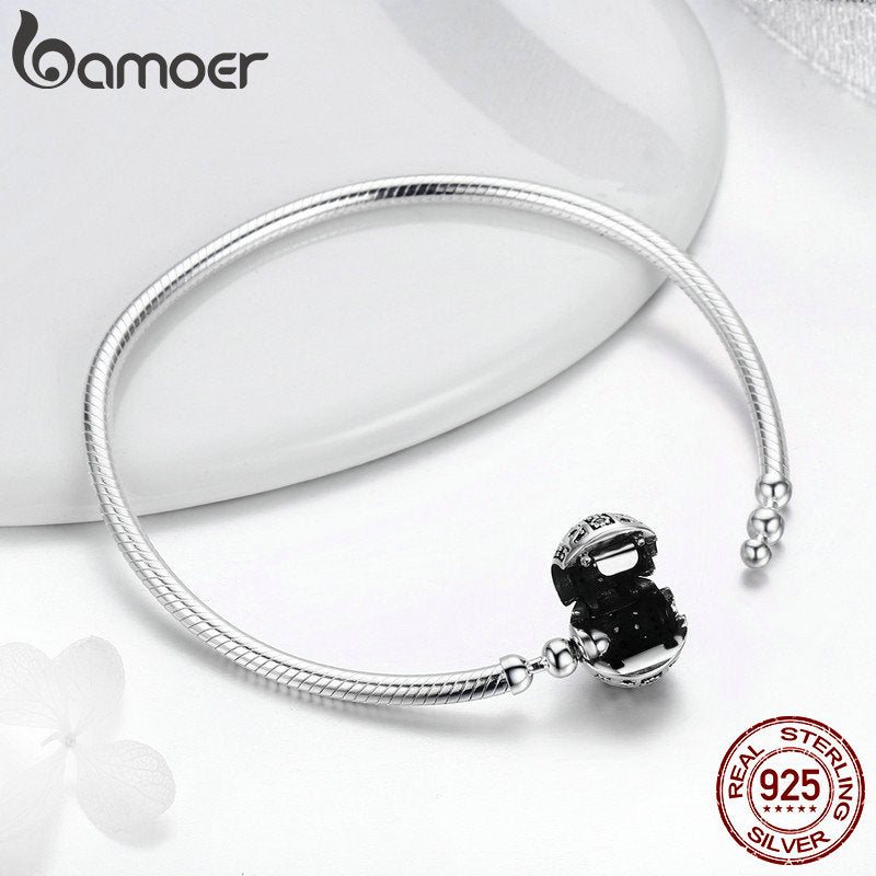 COUPON SAVE $2 100% 925 Sterling Silver Dazzling Clear CZ Round Clasp Snake Chain Bracelet Sterling Silver Jewelry SCB062