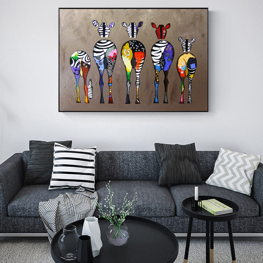 Abstract Zebra Canvas Art - Little Eudora