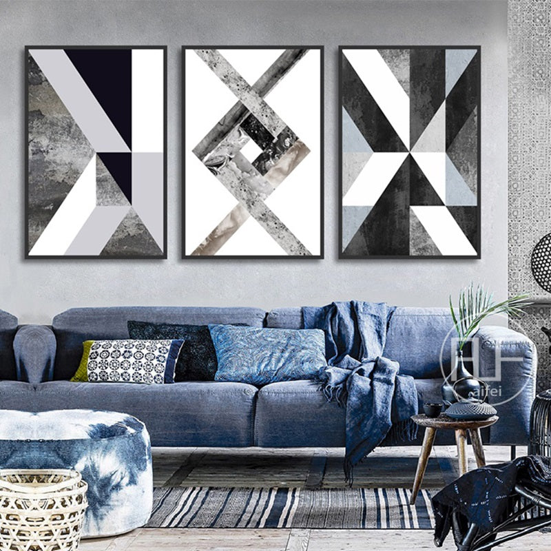 Abstract Geometric Canvas Wall Art - Little Eudora