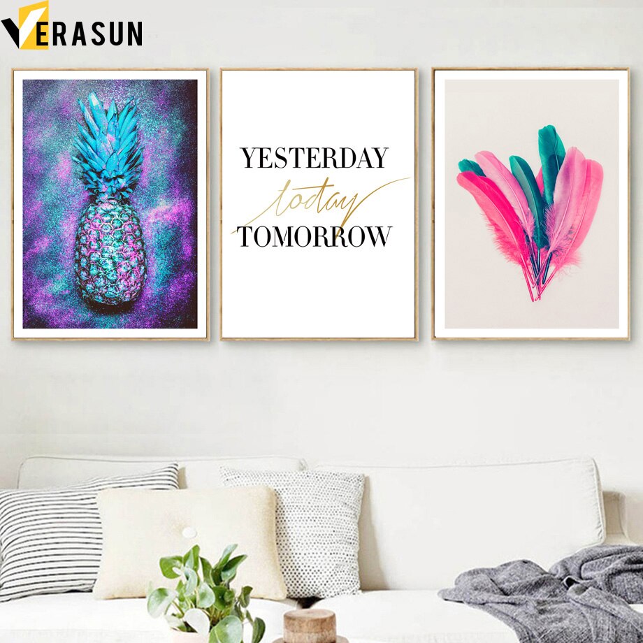 Pineapple Cactus Succulent Plants Wall Art - Little Eudora