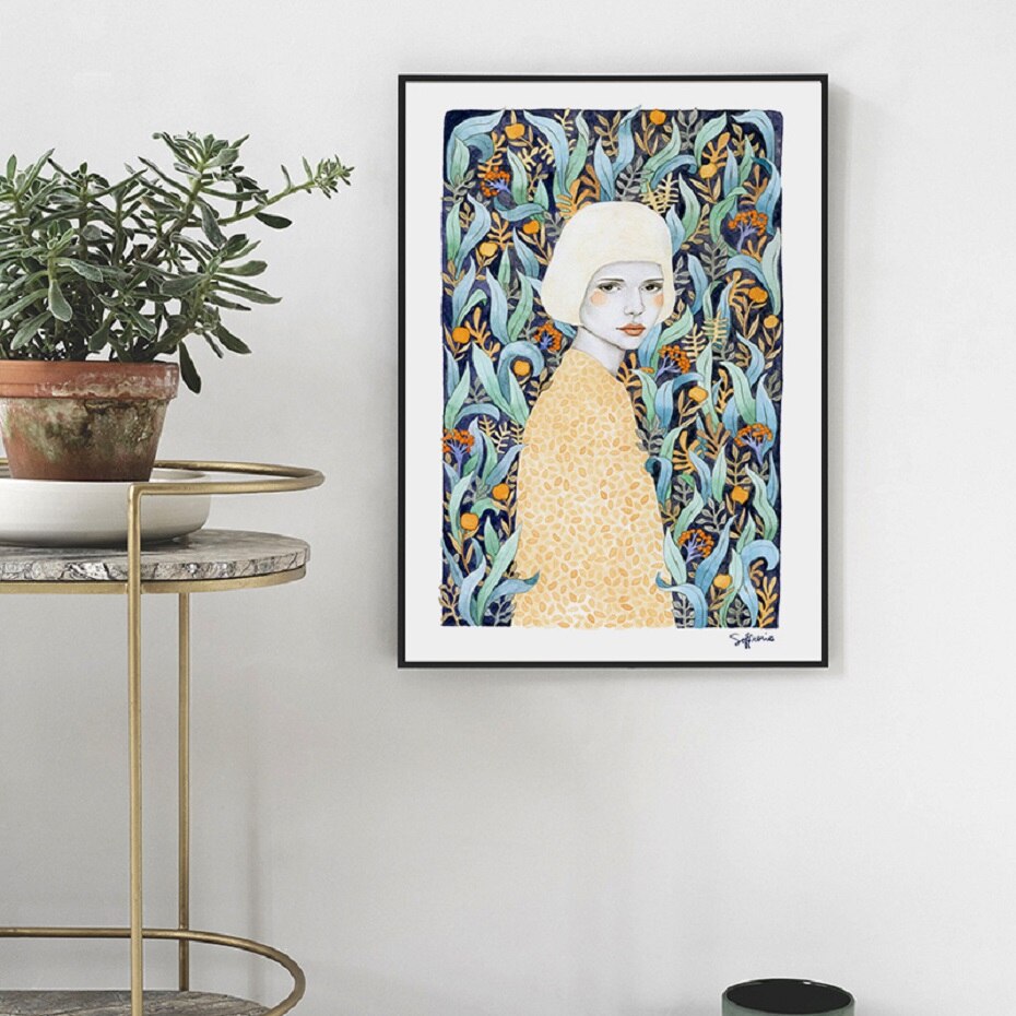 Nordic Fashion Girl Poster Wall Art - Little Eudora