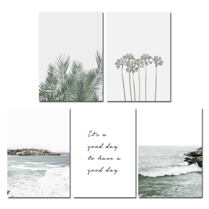 Motivational Quote Palm Tree Leaf Wall Art - Little Eudora