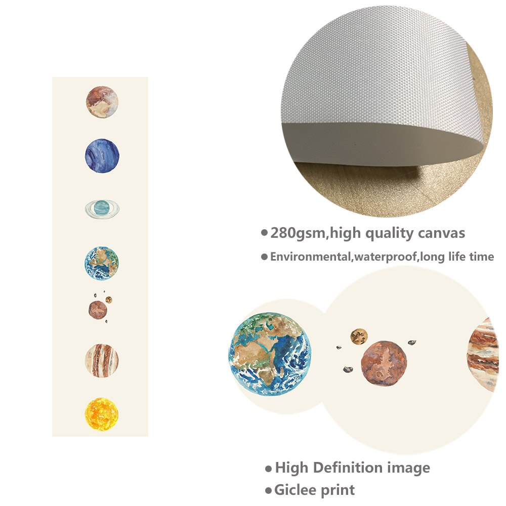 Solar System Outer Space Universe Planet Wall Art - Little Eudora
