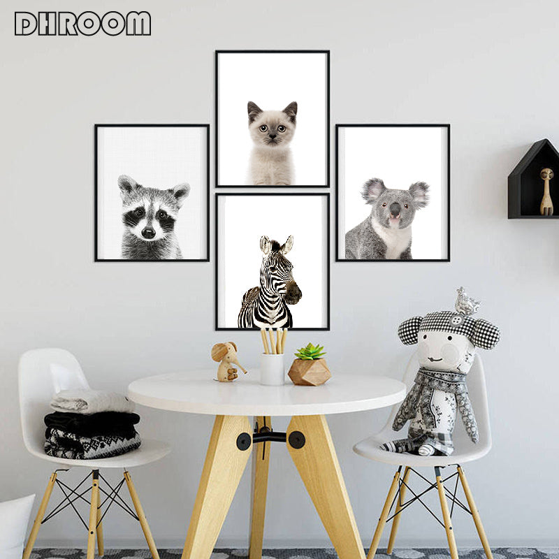 Nursery Animal Prints Cute Baby Animals - Little Eudora