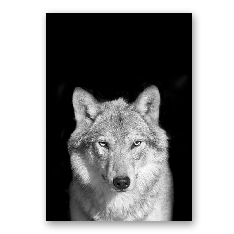 Wildlife Africa Wild Animals Black White Wall Art - Little Eudora