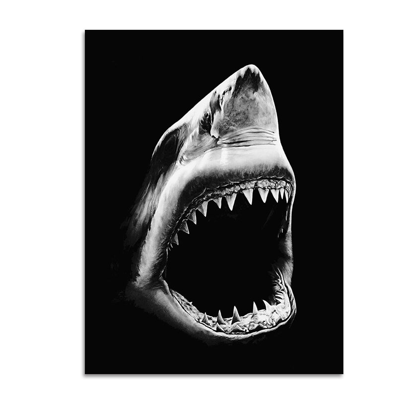 Wildlife Africa Wild Animals Black White Wall Art - Little Eudora