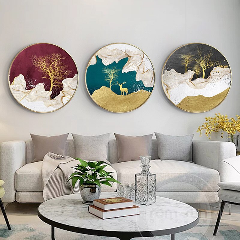 Abstract watercolor circle Wall Art - Little Eudora