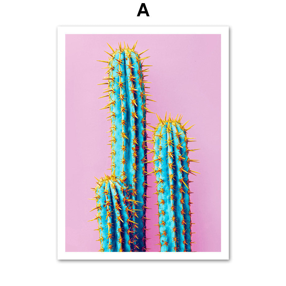 Pineapple Cactus Succulent Plants Wall Art - Little Eudora