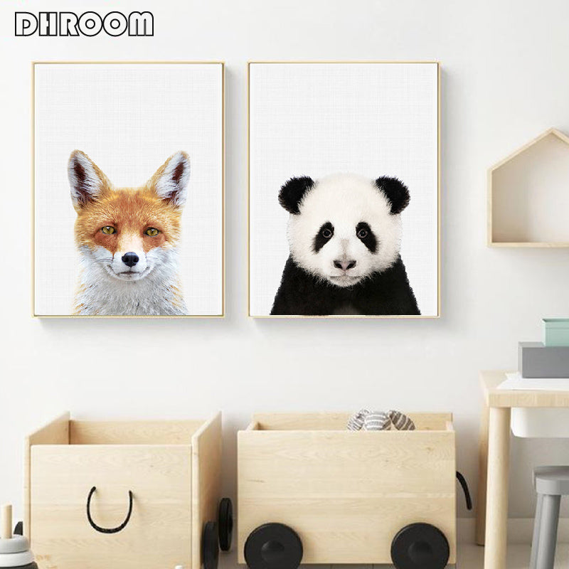 Nursery Animal Prints Cute Baby Animals - Little Eudora