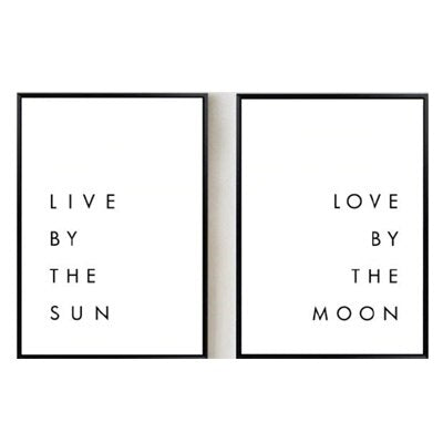 Black and White Live By The Sun Love By The Moon - Little Eudora