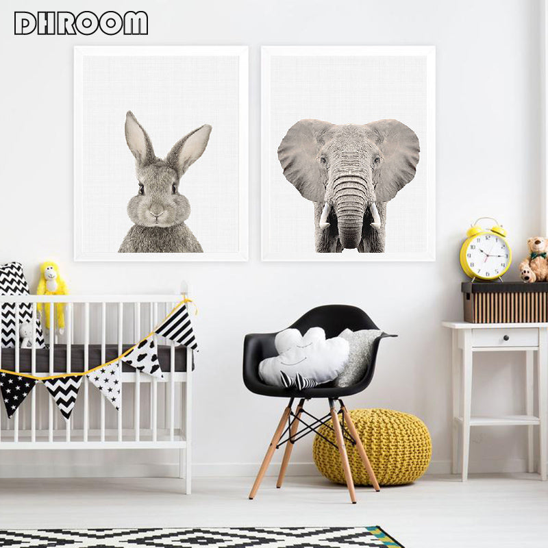 Nursery Animal Prints Cute Baby Animals - Little Eudora