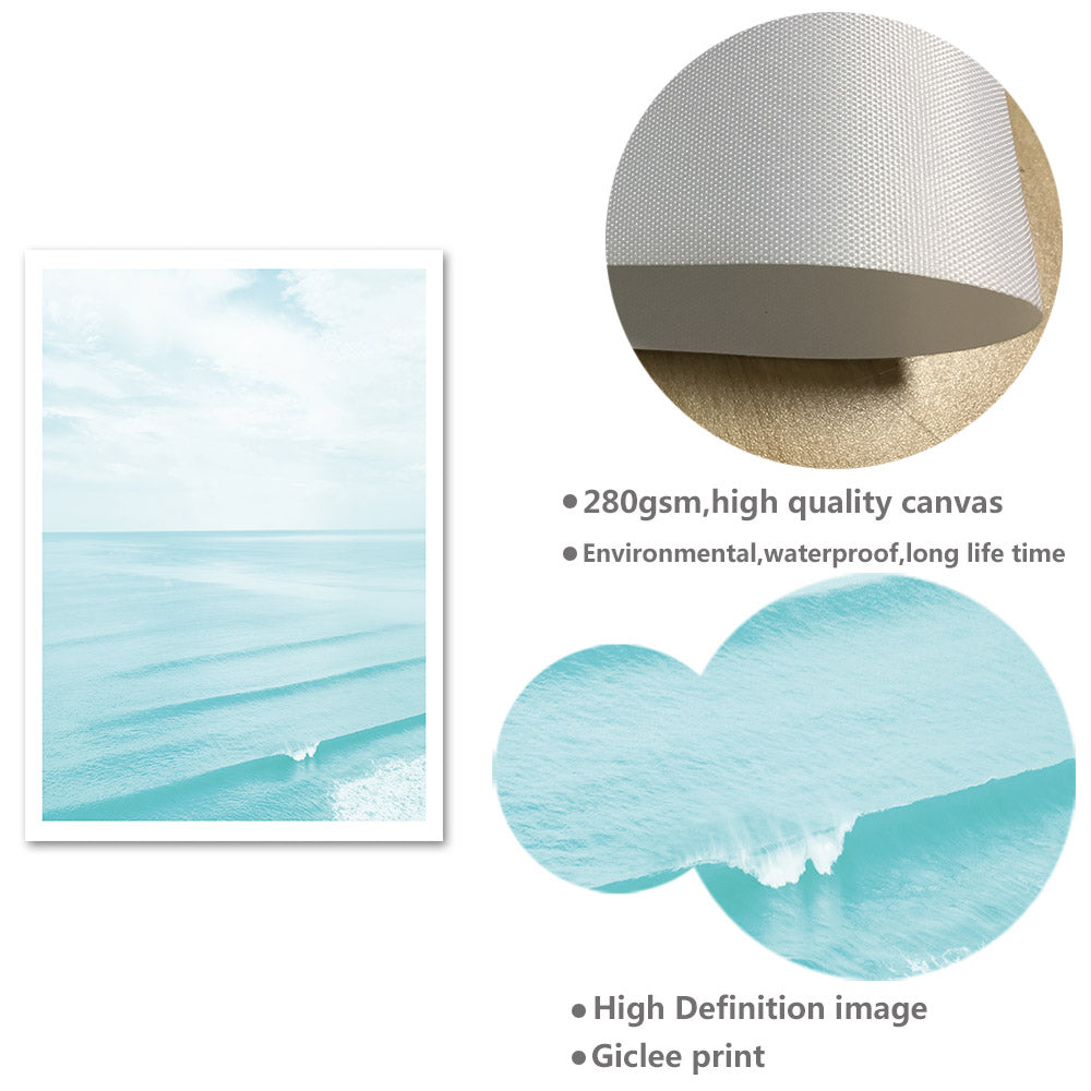 Wall Art Landscape Canvas Poster Nordic Print Ocean Sea Beach Painting Scandinavian Decoration Picture Modern Living Room Decor