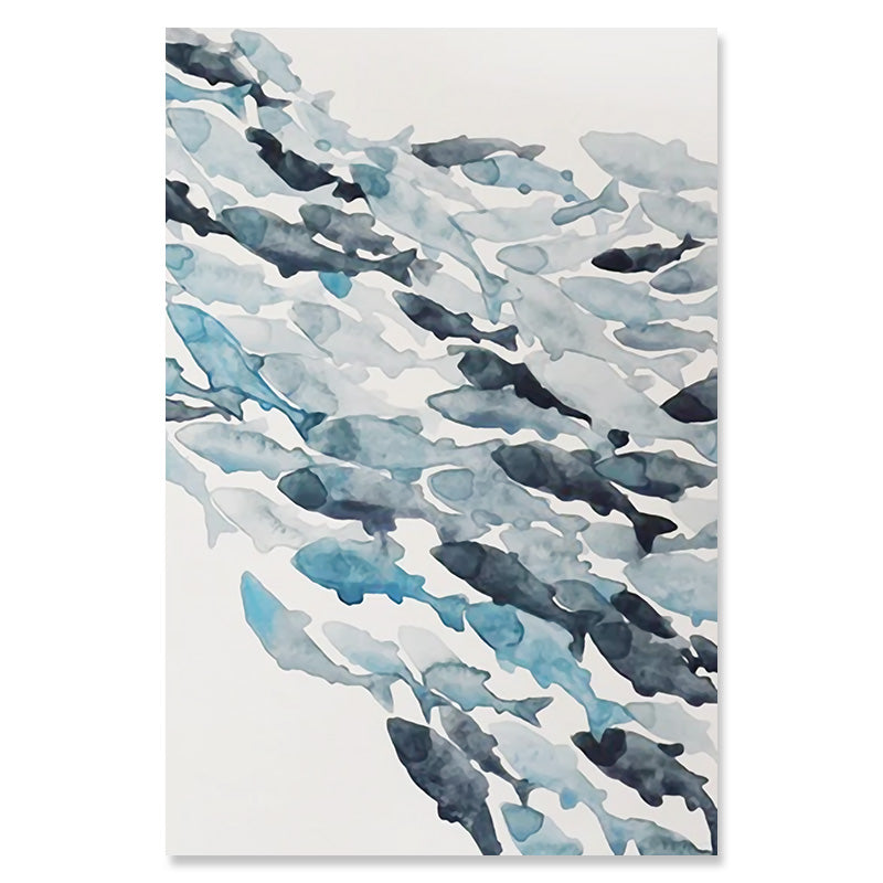 Nordic Simple Abstract Fish Wall Art - Little Eudora