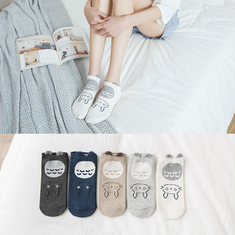 Cotton cartoon animals Socks - 5 Pairs - Little Eudora