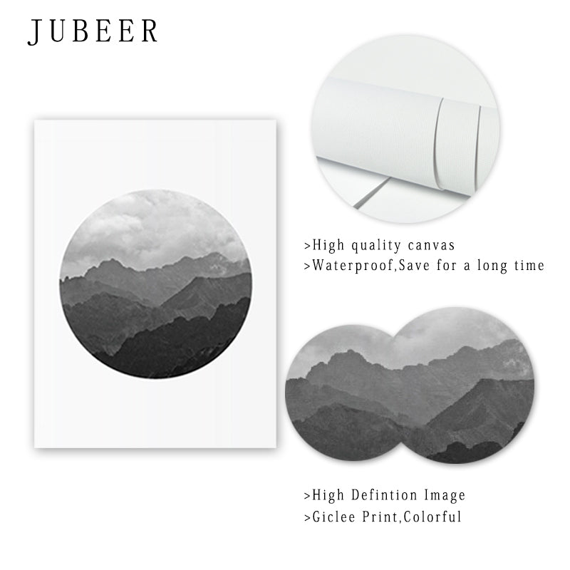 Line Poster Landscape Mountain Forest Wall Art - Little Eudora