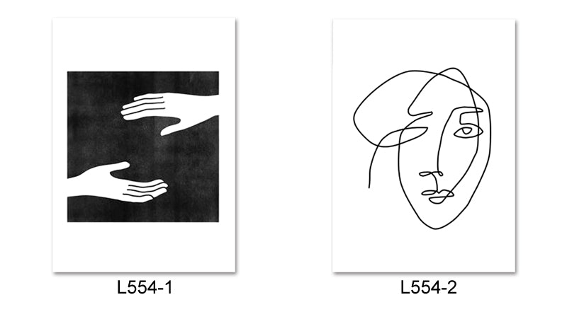 One Line Art Face Sketch Wall Art - Little Eudora