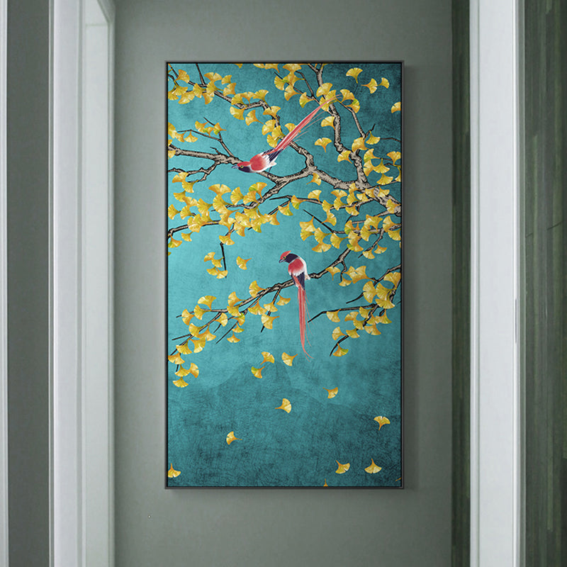 Magpies Flowers Birds Posters Wall Art - Little Eudora