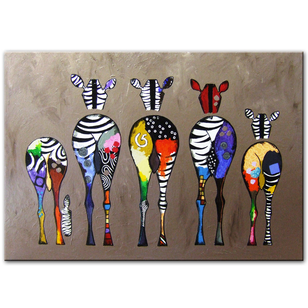 Abstract Zebra Canvas Art - Little Eudora