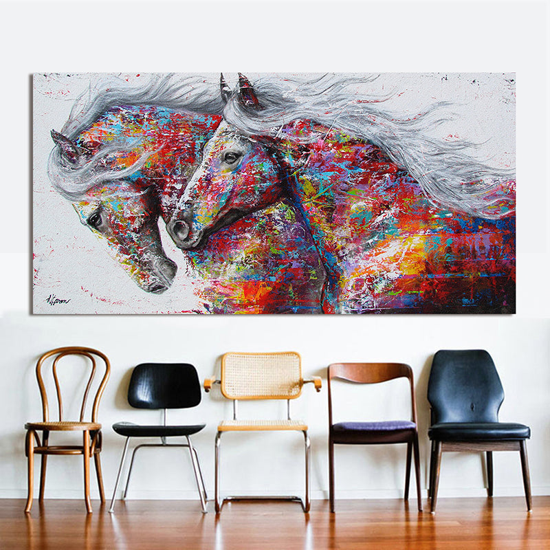 Two Running Horses Wall Art - Little Eudora