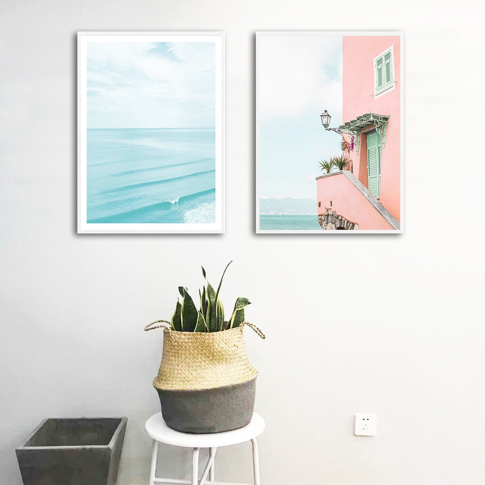 Wall Art Landscape Canvas Poster Nordic Print Ocean Sea Beach Painting Scandinavian Decoration Picture Modern Living Room Decor