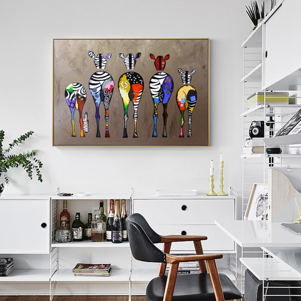 Abstract Zebra Canvas Art - Little Eudora