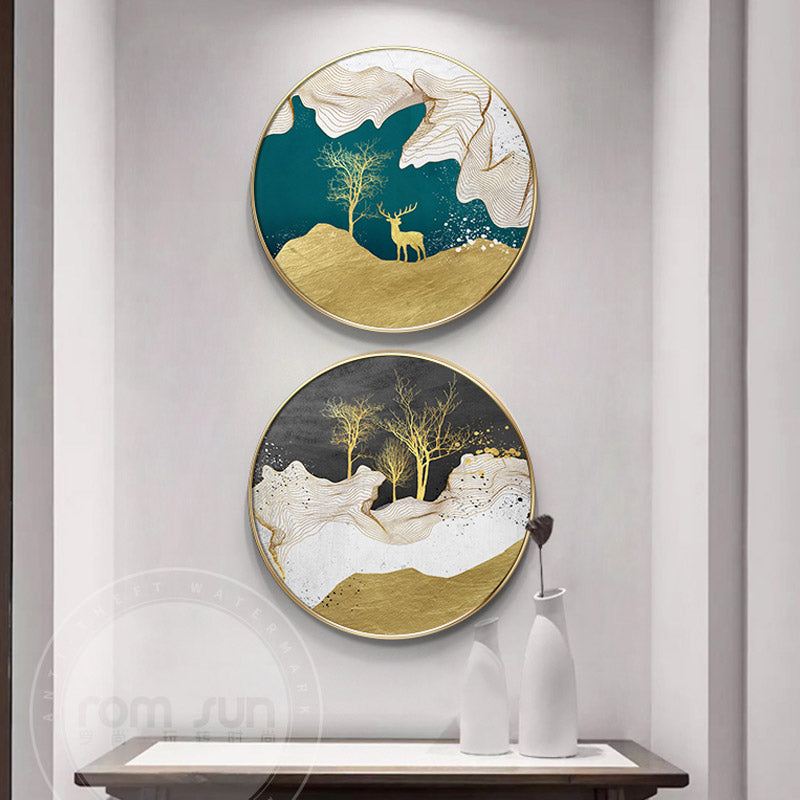 Abstract watercolor circle Wall Art - Little Eudora