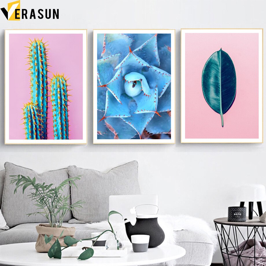 Pineapple Cactus Succulent Plants Wall Art - Little Eudora
