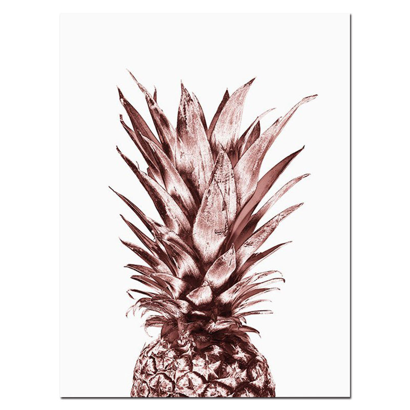 Rose Gold Wall Art Tropical Pineapple Wall Art - Little Eudora
