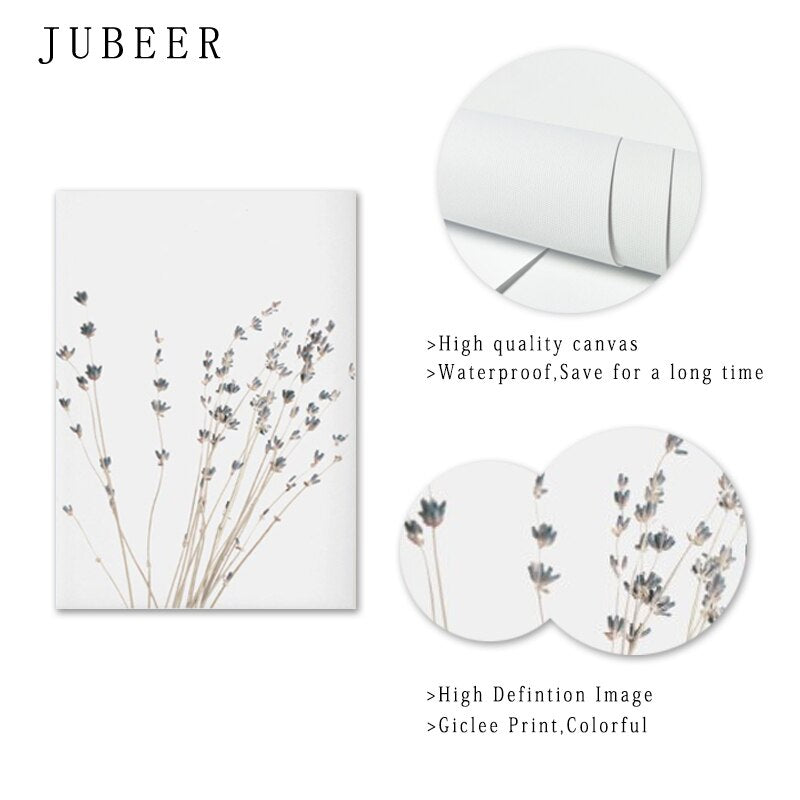 Lavender Eucalyptus Posters Botanical Wall Art - Little Eudora