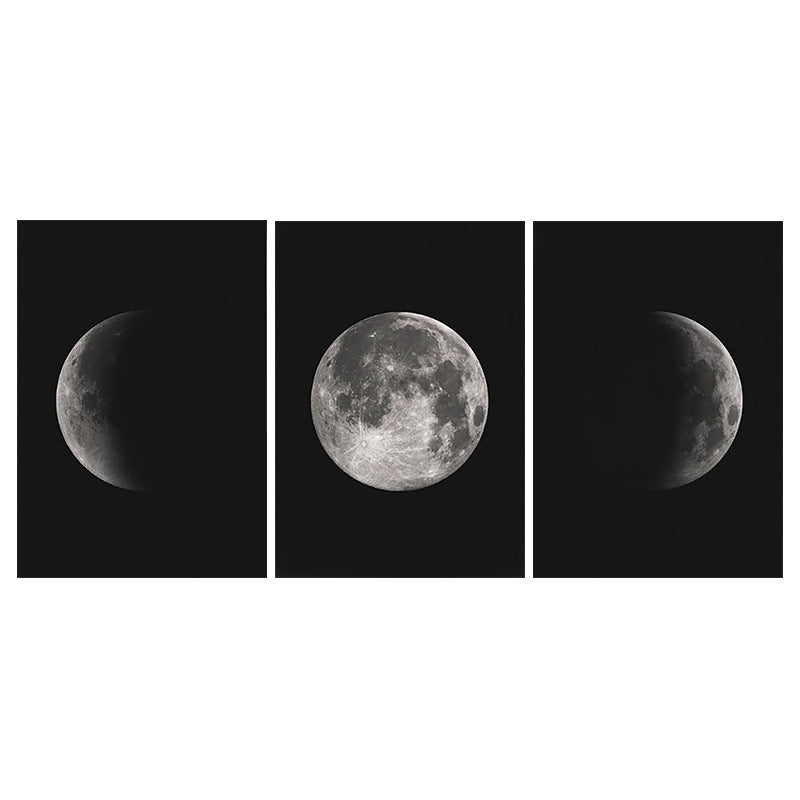 Black and White Moon Wall Art - Little Eudora
