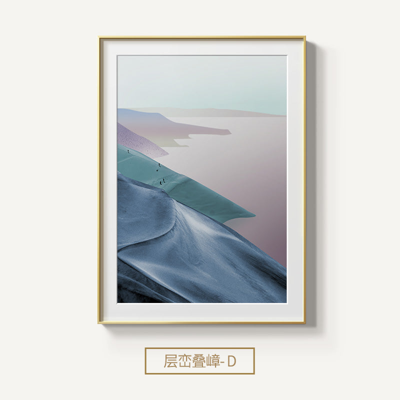 Nordic Abstract Geometric Mountain Landscape Wall Art - Little Eudora