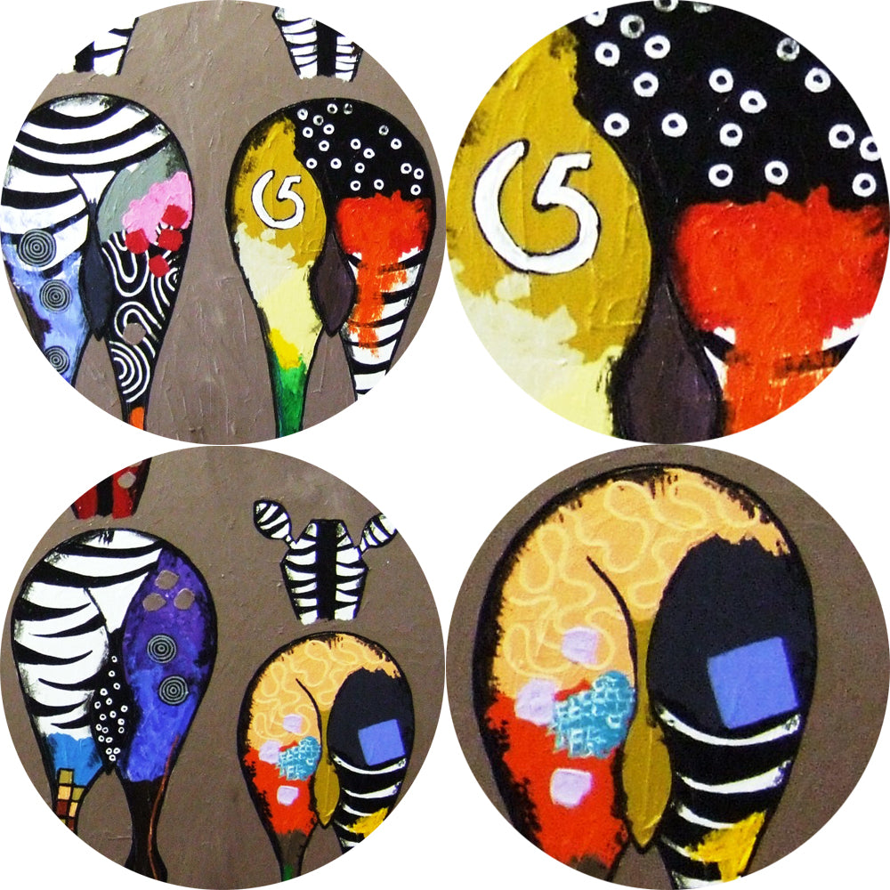 Abstract Zebra Canvas Art - Little Eudora