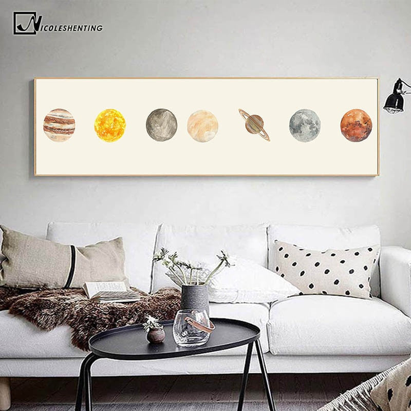 Solar System Outer Space Universe Planet Wall Art - Little Eudora