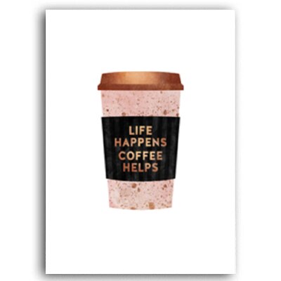 But First Coffee Colorful Cups Coffee Wall Art - Little Eudora
