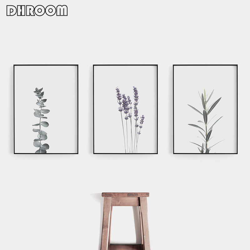 Watercolour Lavender Plant Wall Art - Little Eudora