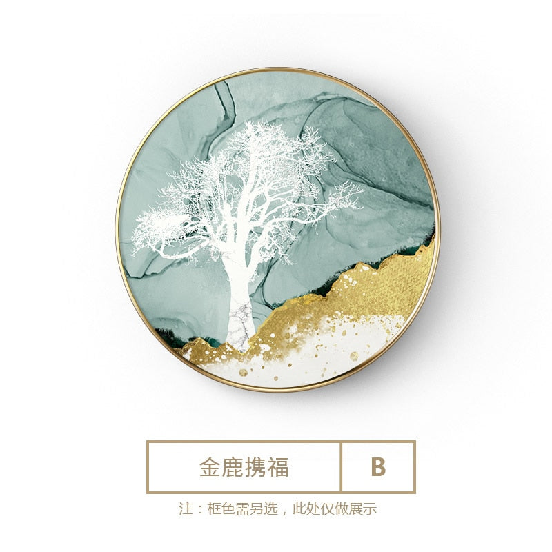 Abstract watercolor circle Wall Art - Little Eudora
