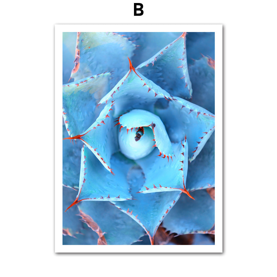 Pineapple Cactus Succulent Plants Wall Art - Little Eudora