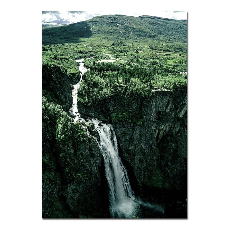 Scandinavian Natural Scenery Poster Nordic Print Forest Wall Art