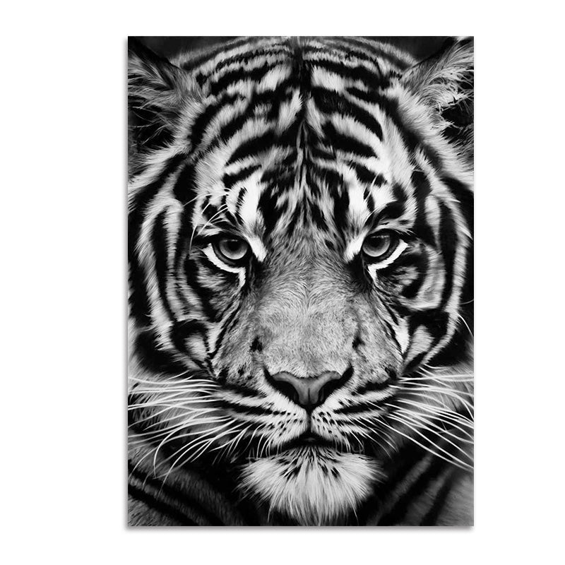 Wildlife Africa Wild Animals Black White Wall Art - Little Eudora