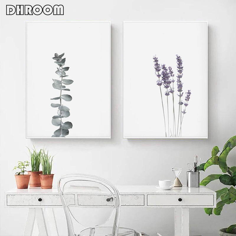 Watercolour Lavender Plant Wall Art - Little Eudora
