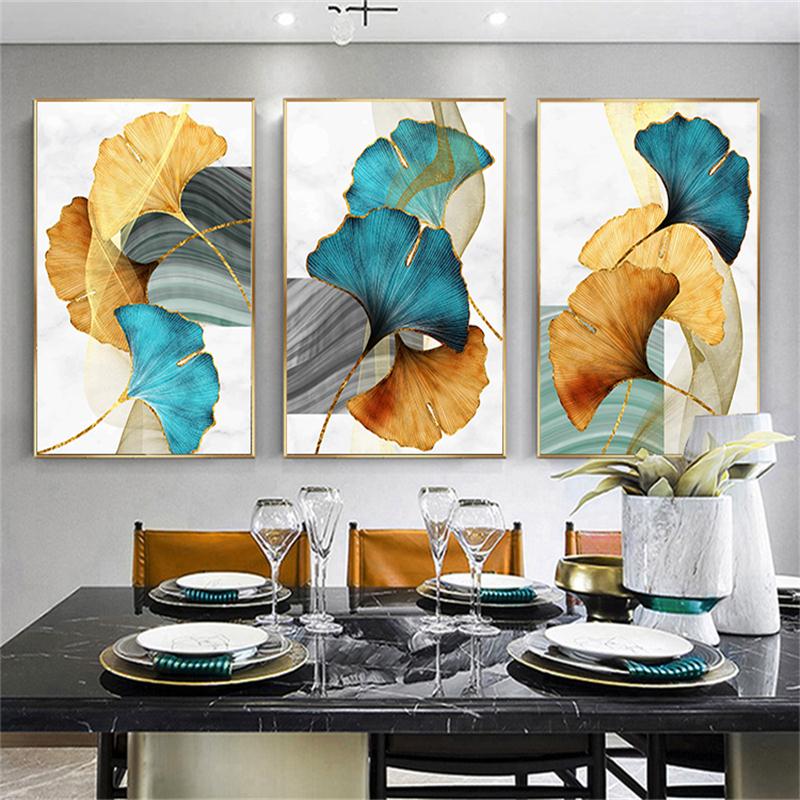 Blue Green Yellow Gold Plant Leaf - Little Eudora