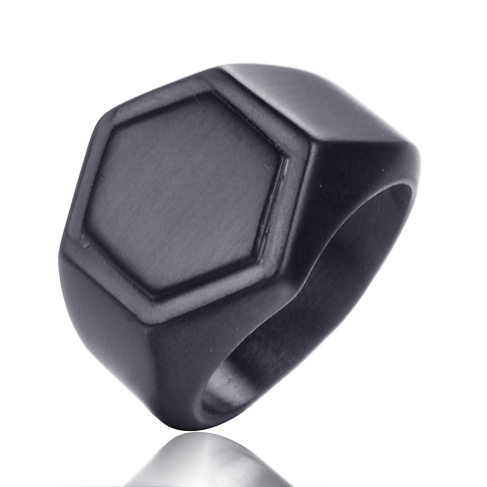 Stainless Steel Viking triangle love Ring vintage Hammer retro punk jewelry finger man engagement ring Boyfriend Gift OSR067